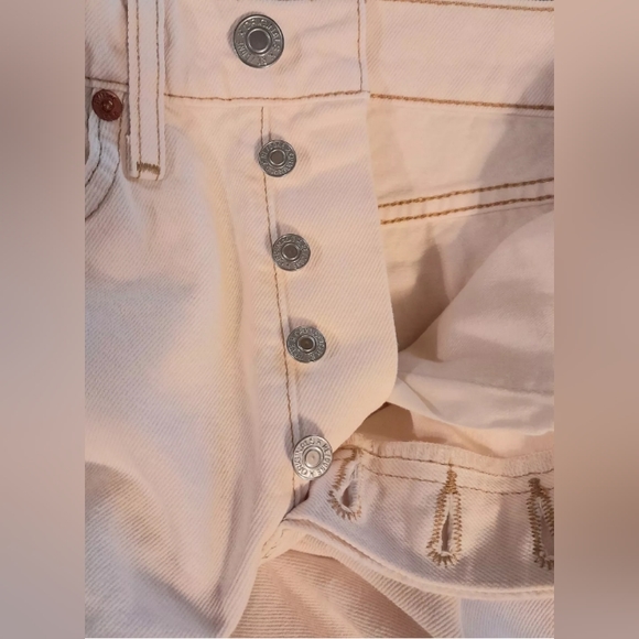 Levi's Redone White Vintage Women's Jeans High Rise Straight Leg Size 24 NWT - Picture 9 of 16